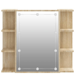 Armoire à miroir avec LED Chêne sonoma 70x16,5x60 cm