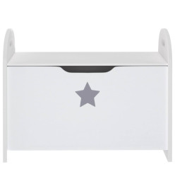 Banc de rangement pour enfants Blanc 62x40x46,5 cm MDF