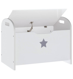 Banc de rangement pour enfants Blanc 62x40x46,5 cm MDF