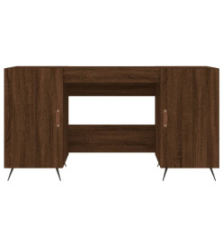 Bureau chêne marron 140x50x75 cm bois d'ingénierie