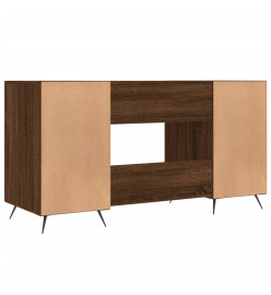 Bureau chêne marron 140x50x75 cm bois d'ingénierie