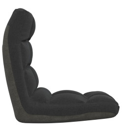 Chaise pliable de sol Noir Tissu