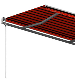 Auvent manuel rétractable sur pied 300x250 cm Orange et marron