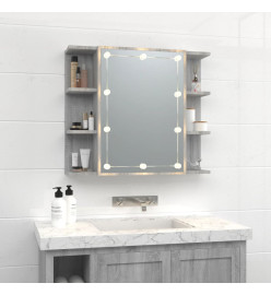 Armoire à miroir avec LED Sonoma gris 70x16,5x60 cm