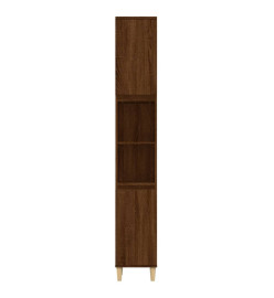 Armoire de bain chêne marron 30x30x190 cm bois d'ingénierie