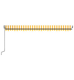 Auvent automatique capteur de vent/LED 500x300cm Jaune et blanc