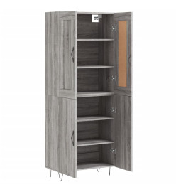 Buffet haut Sonoma gris 69,5x34x180 cm Bois d'ingénierie