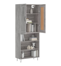 Buffet haut Sonoma gris 69,5x34x180 cm Bois d'ingénierie