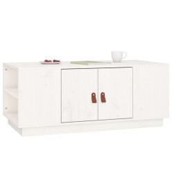 Table basse Blanc 100x50x41 cm Bois massif de pin