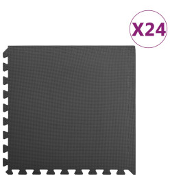 Tapis de sol 24 pcs 8,64㎡ Mousse EVA Noir