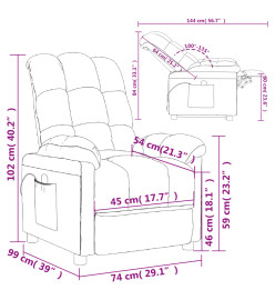 Fauteuil de massage Rouge bordeaux Tissu