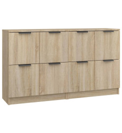 Buffets 2 pcs Chêne Sonoma 60x30x70 cm Bois d'ingénierie