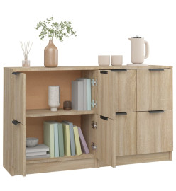 Buffets 2 pcs Chêne Sonoma 60x30x70 cm Bois d'ingénierie