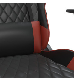 Chaise de jeu de massage Noir et rouge bordeaux Similicuir