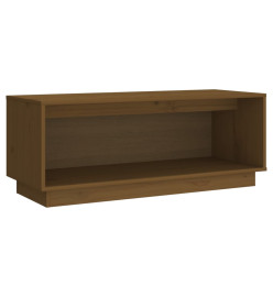 Meuble TV Marron miel 90x35x35 cm Bois de pin massif