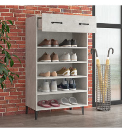 Armoire à chaussures Gris béton 60x35x105 cm Bois d'ingénierie