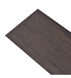 Planche de plancher PVC autoadhésif 5,21 m² 2 mm Marron foncé