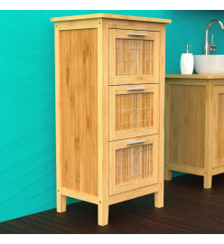 EISL Armoire de salle de bain avec 3 tiroirs Bambou 30x42x82 cm