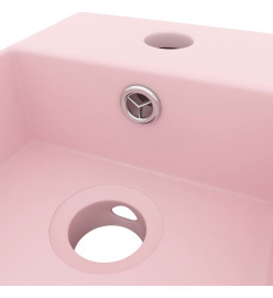 Lavabo de salle de bain avec trop-plein Céramique Rose