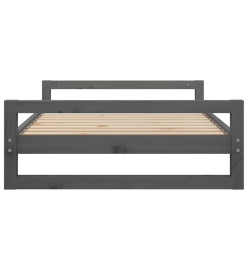 Lit pour chien Gris 105,5x75,5x28 cm Bois de pin solide