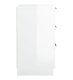 Tables de chevet 2 pcs Blanc brillant 40x36x65 cm