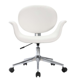 Chaise pivotante de bureau Blanc Similicuir