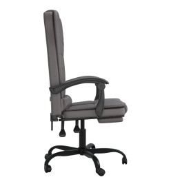 Fauteuil de massage inclinable de bureau Gris Similicuir