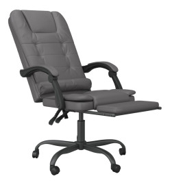 Fauteuil de massage inclinable de bureau Gris Similicuir