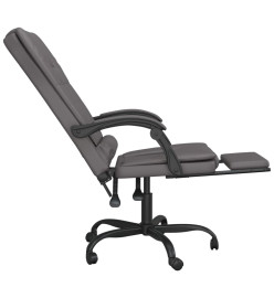 Fauteuil de massage inclinable de bureau Gris Similicuir