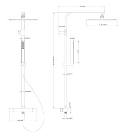 SCHÜTTE Système de douche dual thermostatique SUMBA