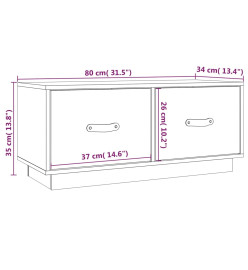 Meuble TV 80x34x35 cm Bois de pin massif