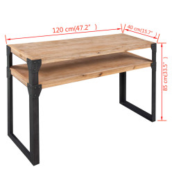 Table console Bois d'acacia massif 120 x 40 x 85 cm