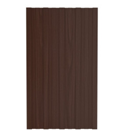 Panneaux de toiture 36 pcs Acier galvanisé Marron 80x45 cm