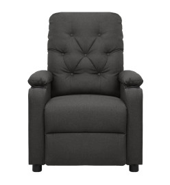 Fauteuil inclinable électrique Gris foncé Tissu