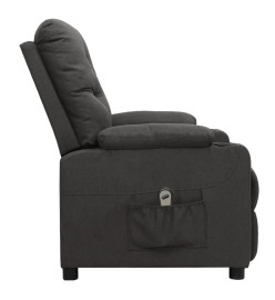 Fauteuil inclinable électrique Gris foncé Tissu