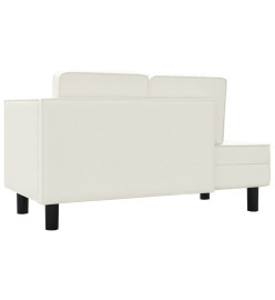 Chaise longue avec coussins et traversin crème similicuir