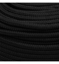 Corde de travail Noir 8 mm 25 m Polyester