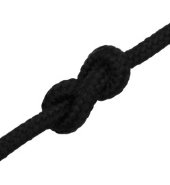 Corde de travail Noir 8 mm 25 m Polyester