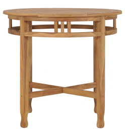 Table de bar Ø 80 cm Bois de teck solide