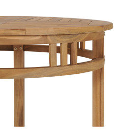 Table de bar Ø 80 cm Bois de teck solide