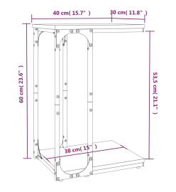 Table d'appoint Chêne sonoma 40x30x60 cm Bois d'ingénierie