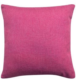 Housses de coussin 4 pcs Aspect de lin Rose 80x80 cm