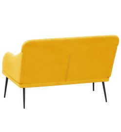 Banc Jaune 110x76x80 cm Velours