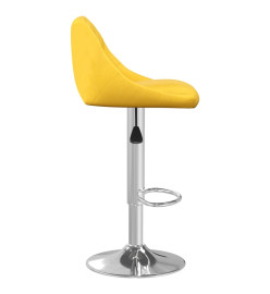 Tabourets de bar lot de 2 jaune moutarde velours