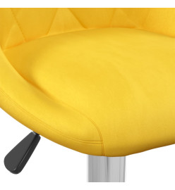 Tabourets de bar lot de 2 jaune moutarde velours