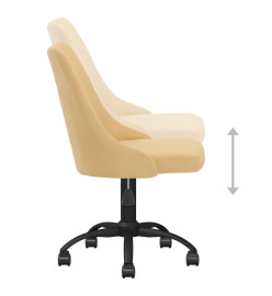 Chaise pivotante de salle à manger Jaune Tissu