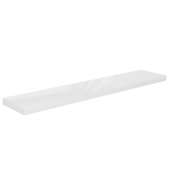 Étagère murale flottante 4pcs Blanc brillant 120x23,5x3,8cm MDF