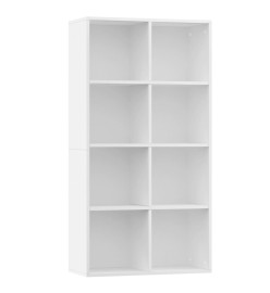 Bibliothèque/Buffet Blanc 66x30x130 cm Bois d'ingénierie