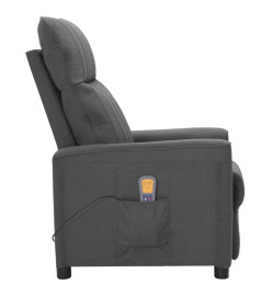 Fauteuil de massage Gris foncé Tissu