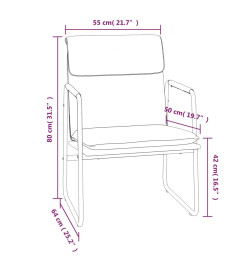 Chaise longue Gris foncé 55x64x80 cm Tissu